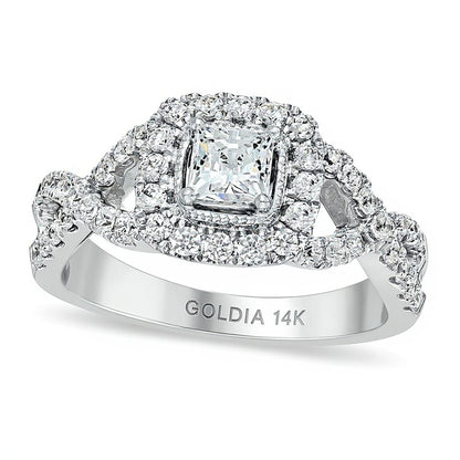 Celebration LuxÂ® 1.0 CT. TW Princess-Cut Diamond Engagement Ring in 14K White Gold (I/SI2)