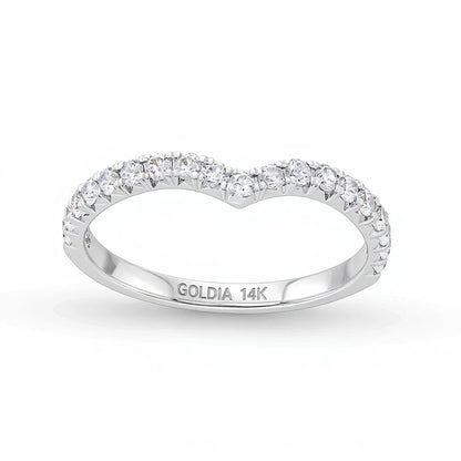 0.38 CT. TW Lab-Grown Diamond Contour Anniversary Band in 14K White Gold (F/VS2)