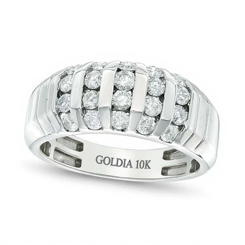 1.0 CT. TW Diamond Dome Anniversary Band in 10K White Gold