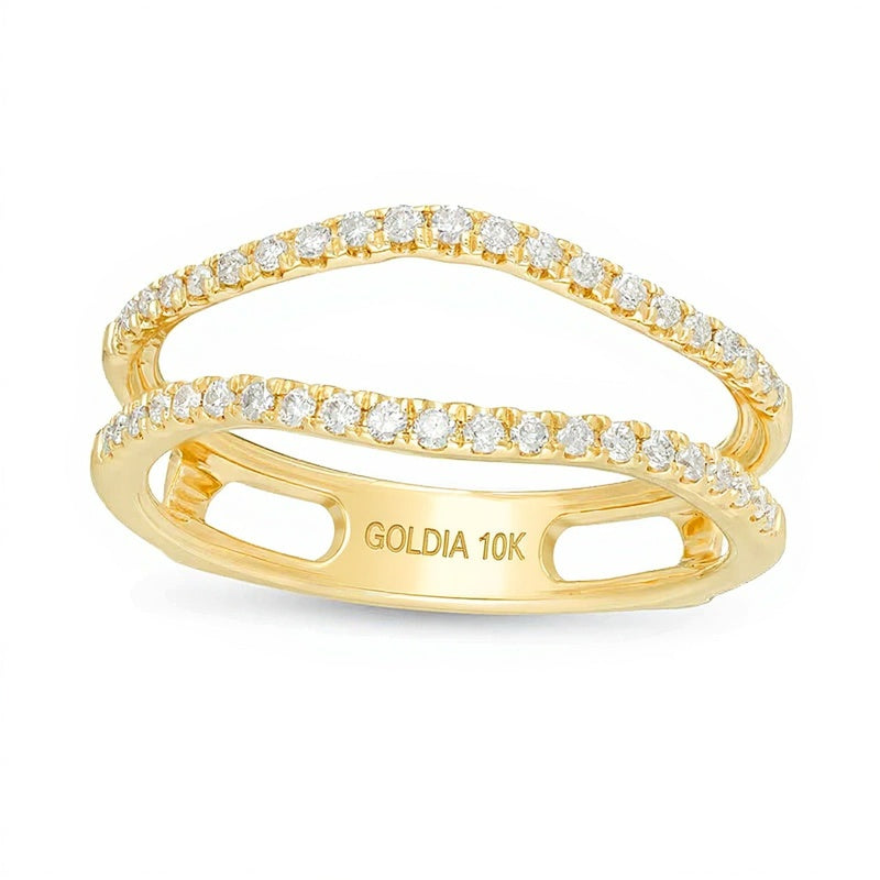 0.25 CT. TW Diamond Contour Solitaire Enhancer in 10K Gold