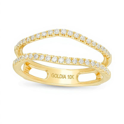 0.25 CT. TW Diamond Contour Solitaire Enhancer in 10K Gold