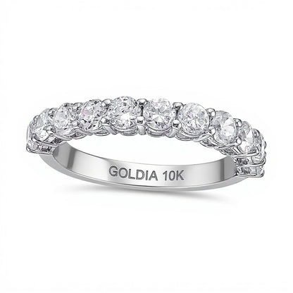 1.25 CT. TW Diamond Eleven Stone Band in 10K White Gold (I/I2)