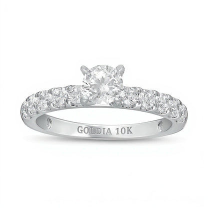 1.0 CT. TW Diamond Engagement Ring in 10K White Gold