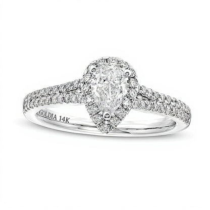 Celebration Infiniteâ¢ 1.0 CT. TW Pear-Shaped Diamond Frame Engagement Ring in 14K White Gold (I/SI2)