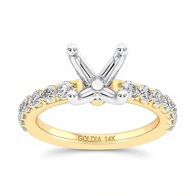 0.63 CT. TW Lab-Grown Diamond Semi-Mount Setting in 14K Gold (F/VS2)