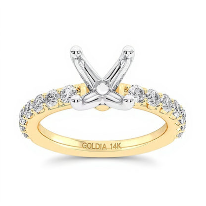 0.63 CT. TW Lab-Grown Diamond Semi-Mount Setting in 14K Gold (F/VS2)
