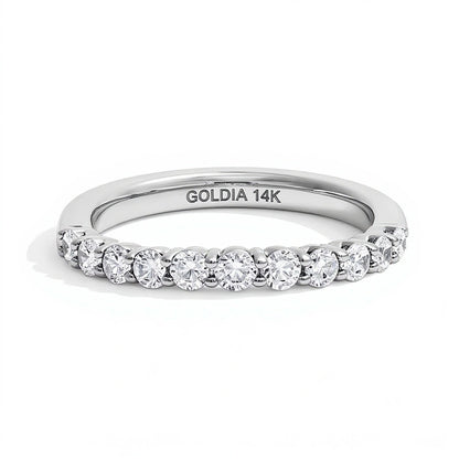 0.5 CT. TW Lab-Grown Diamond Contour Band in 14K White Gold (F/VS2)