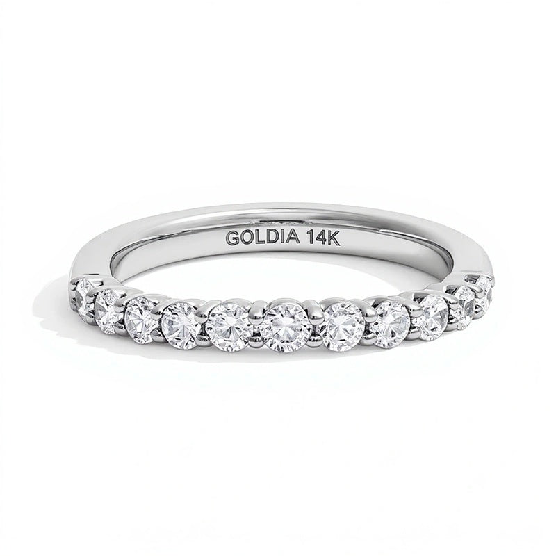 0.5 CT. TW Lab-Grown Diamond Contour Band in 14K White Gold (F/VS2)