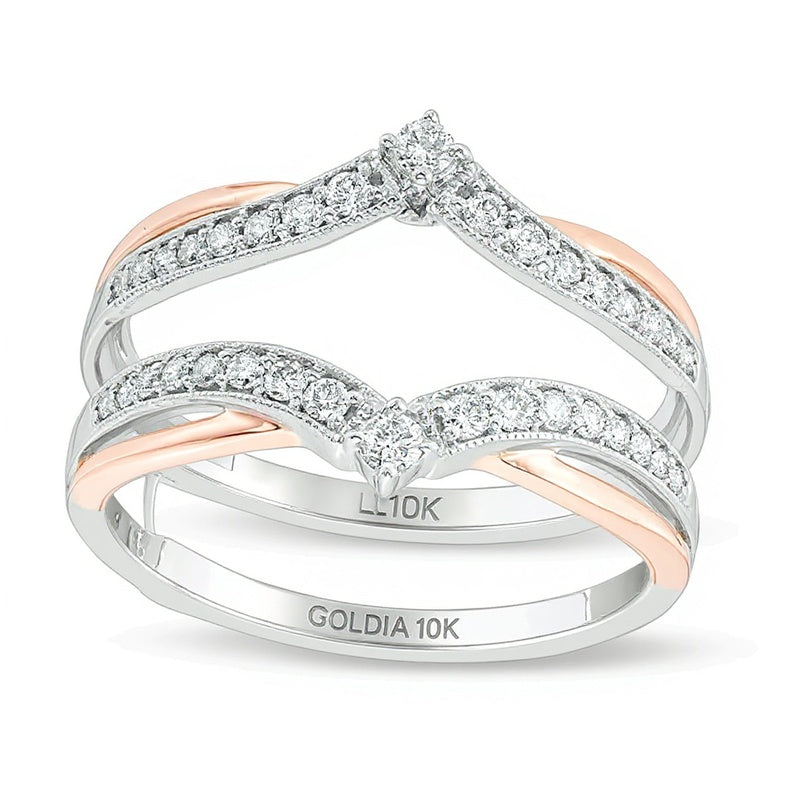 1/3.0 CT T.W. Diamond Chevron Vintage-Style Enhancer in 10K Two-Tone Gold
