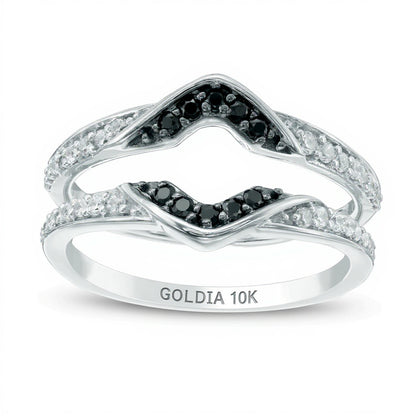 0.25 CT. TW Enhanced Black and White Diamond Solitaire Enhancer in 10K White Gold
