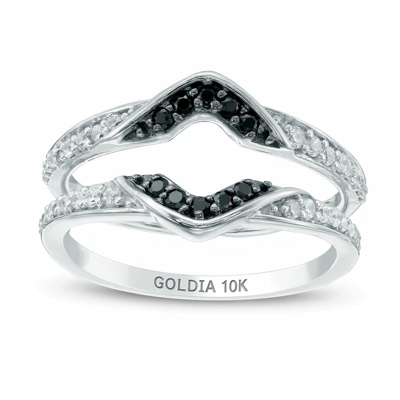 0.25 CT. TW Enhanced Black and White Diamond Solitaire Enhancer in 10K White Gold