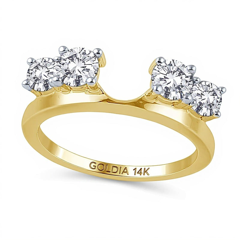 1.0 CT. TW Diamond Four Stone Solitaire Enhancer in 14K Gold