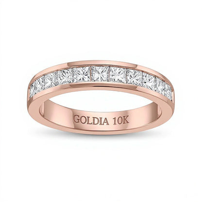 1.0 CT. TW Princess-Cut Diamond Eleven Stone Anniversary Band in 10K Rose Gold