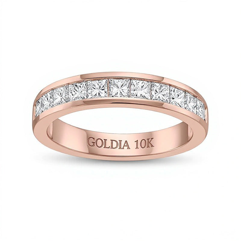 1.0 CT. TW Princess-Cut Diamond Eleven Stone Anniversary Band in 10K Rose Gold