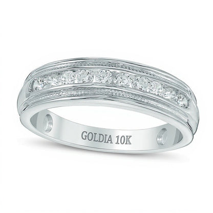 0.5 CT. TW Diamond Wedding Band in 10K White Gold