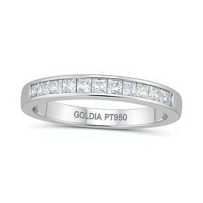 0.5 CT. TW Princess-Cut Diamond Wedding Band in Platinum (I/SI2)