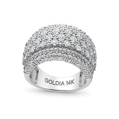 2.5 CT. TW Diamond Edge Multi-Row Band in 14K White Gold