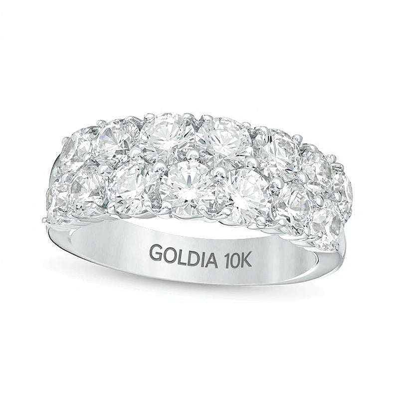 4.0 CT. TW Diamond Double Row Anniversary Band in 10K White Gold