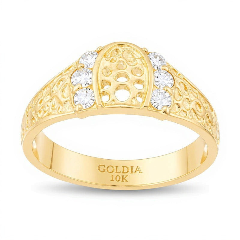 0.25 CT. TW Diamond Lucky Horse Ring in 10K Gold