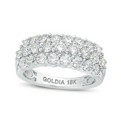 2.0 CT. TW Diamond Multi-Row Band in 18K White Gold