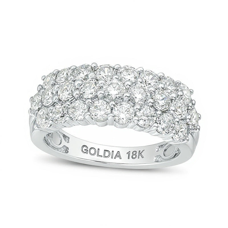 2.0 CT. TW Diamond Multi-Row Band in 18K White Gold