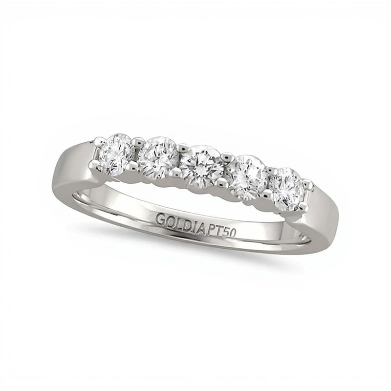 0.5 CT. TW Diamond Five Stone Ring in Platinum