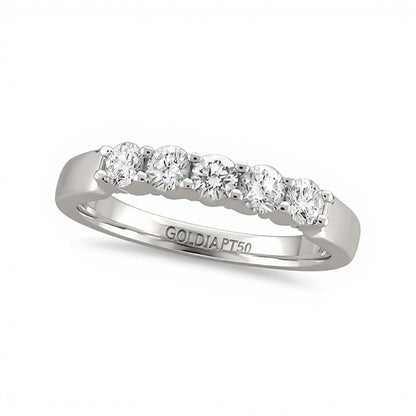 0.5 CT. TW Diamond Five Stone Ring in Platinum
