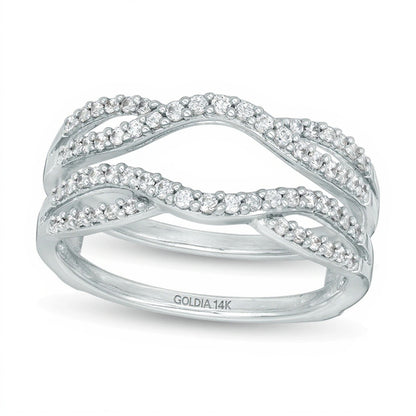 0.33 CT. TW Diamond Split Shank Solitaire Enhancer in 14K White Gold