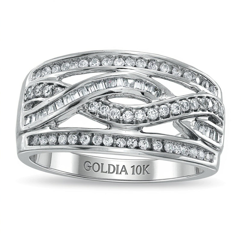 0.38 CT. TW Diamond Infinity Band in 10K White Gold