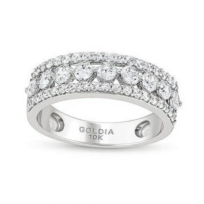 1.0 CT. TW Diamond Edge Band in 10K White Gold
