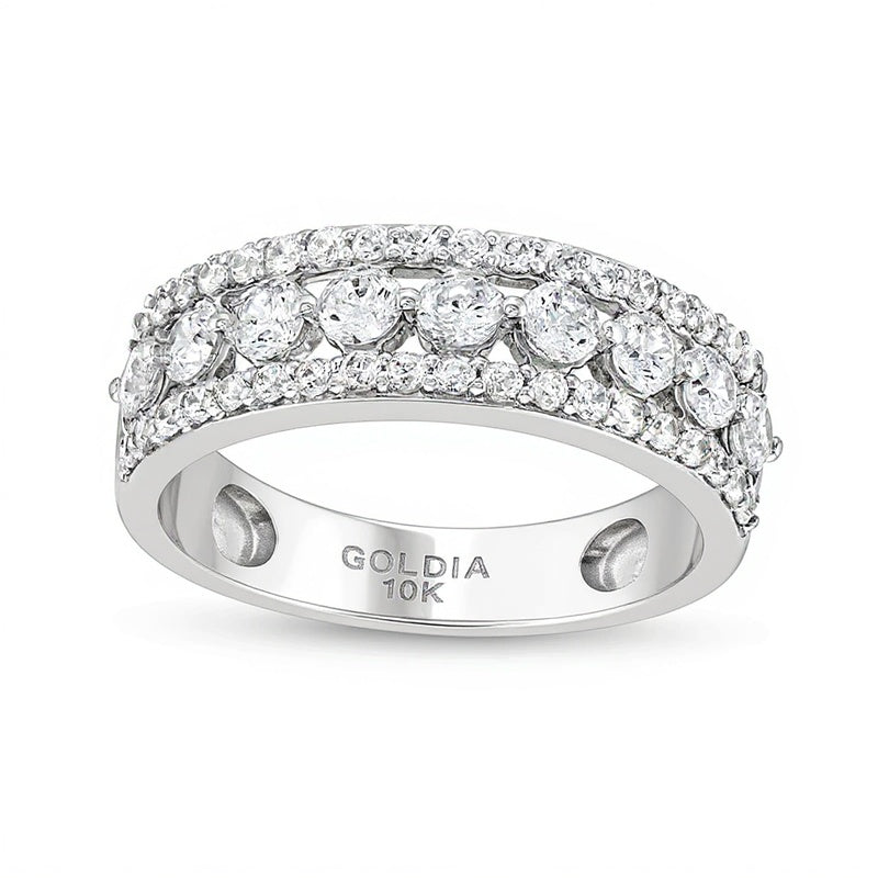 1.0 CT. TW Diamond Edge Band in 10K White Gold