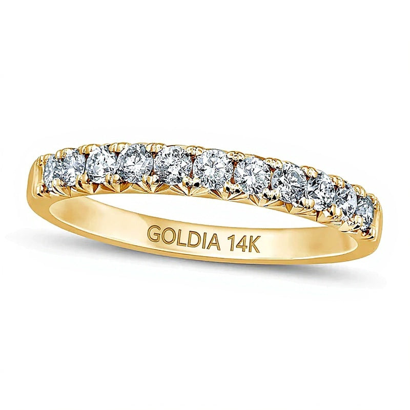 0.5 CT. TW Diamond Eleven Stone Anniversary Band in 14K Gold