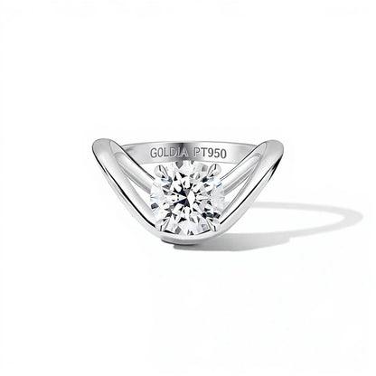 Zales x SHAHLA 3.0 CT. Lab-Grown Diamond Solitaire Dip Engagement Ring in Platinum (F/VS2)