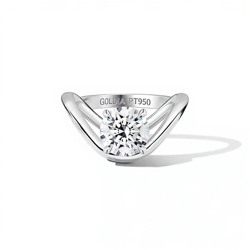 Zales x SHAHLA 3.0 CT. Lab-Grown Diamond Solitaire Dip Engagement Ring in Platinum (F/VS2)