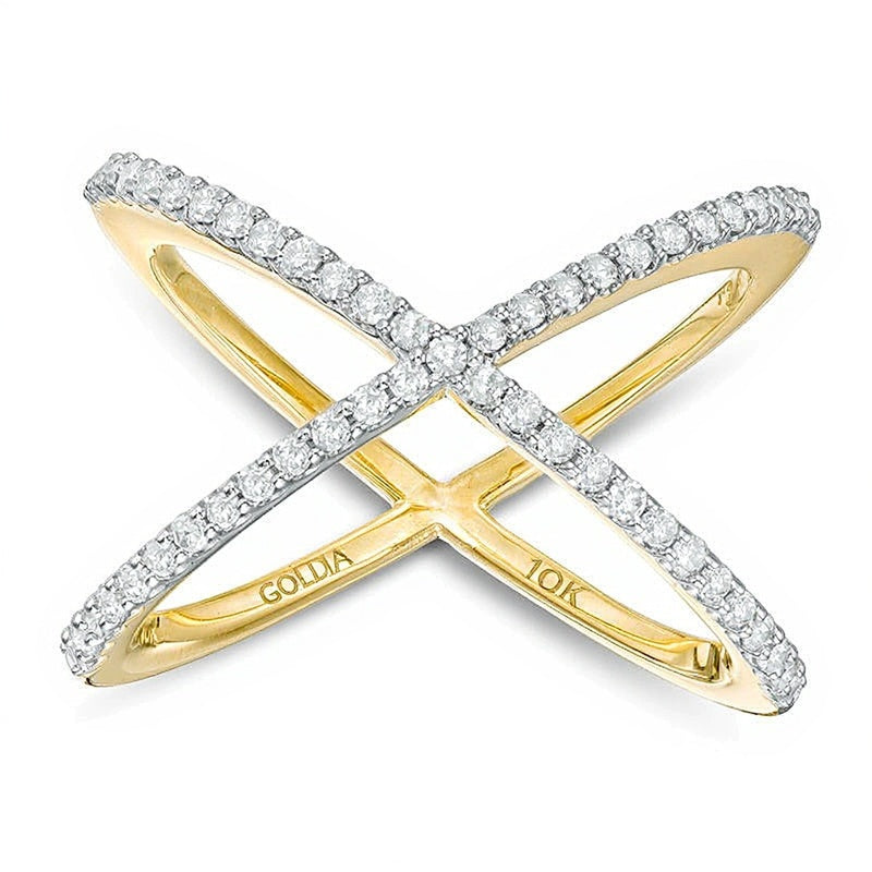 0.33 CT. TW Diamond Orbit Ring in 10K Gold