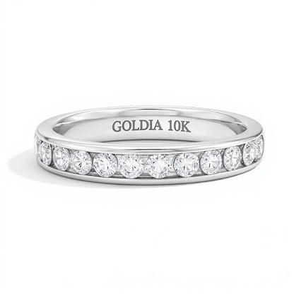 0.75 CT. TW Lab-Grown Diamond Channel-Set Anniversary Band in 10K White Gold (F/VS2)