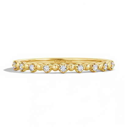0.07 CT. TW Diamond Stackable Anniversary Band in 10K Gold
