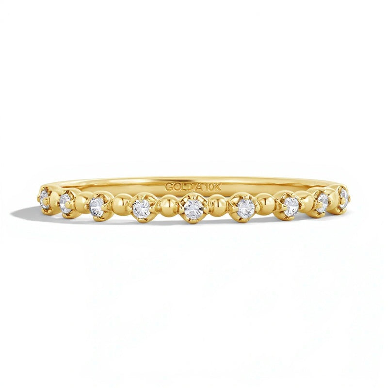 0.07 CT. TW Diamond Stackable Anniversary Band in 10K Gold