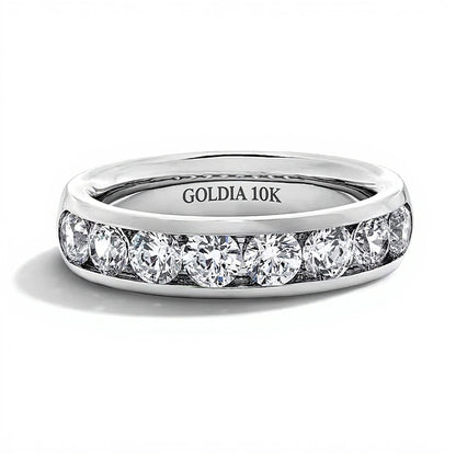2.0 CT. TW Lab-Grown Diamond Channel-Set Band in 10K White Gold (F/VS2)