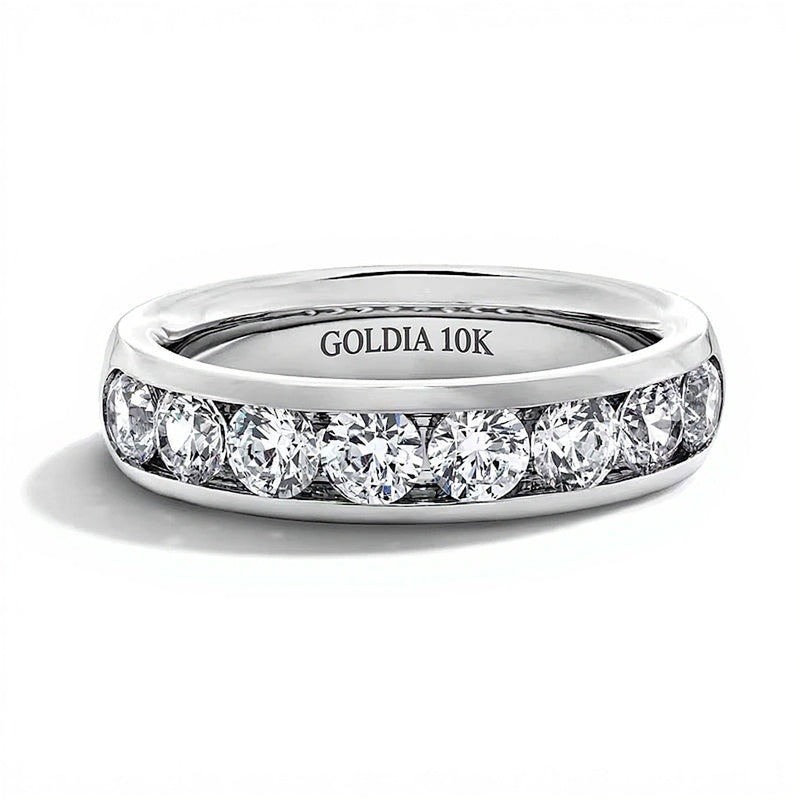 2.0 CT. TW Lab-Grown Diamond Channel-Set Band in 10K White Gold (F/VS2)