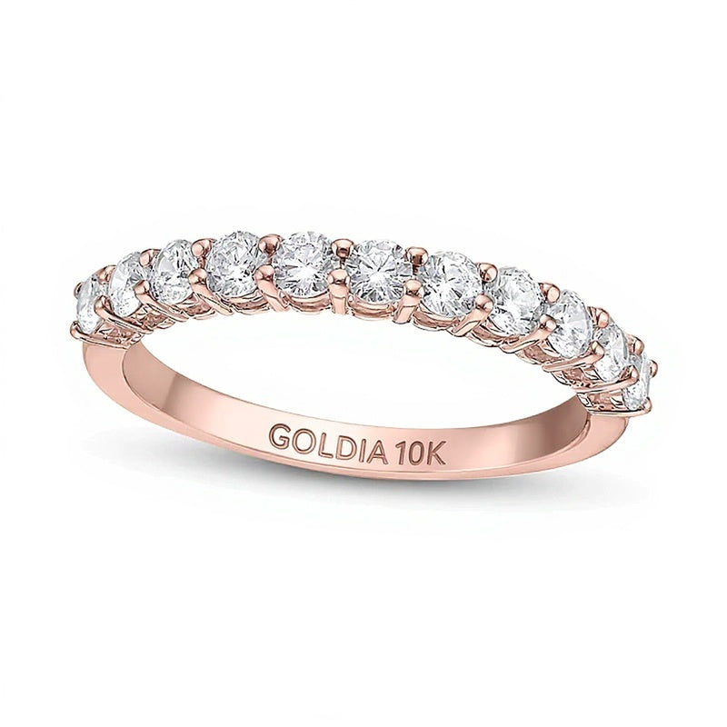 0.75 CT. TW Diamond Eleven Stone Band in 10K Rose Gold (I/I2)