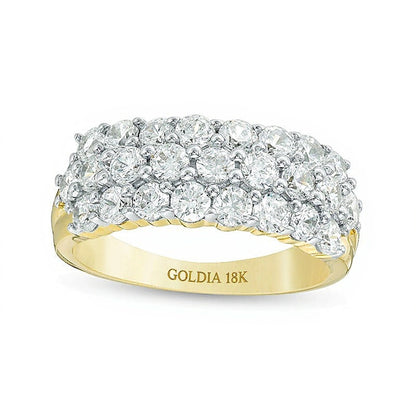 2.0 CT. TW Diamond Multi-Row Band in 18K Gold