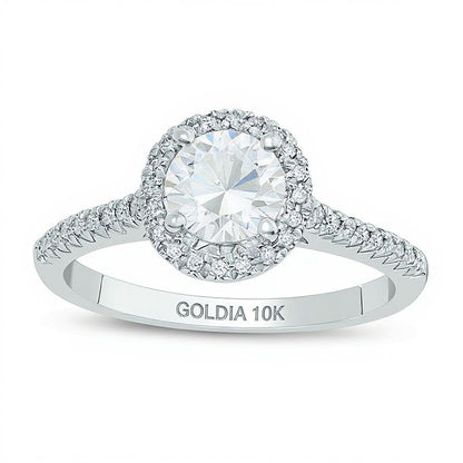0.88 CT. TW Diamond Frame Engagement Ring in 10K White Gold