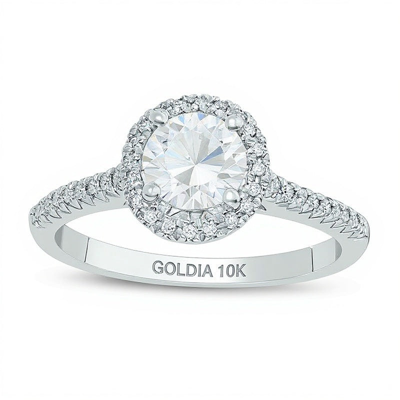0.88 CT. TW Diamond Frame Engagement Ring in 10K White Gold