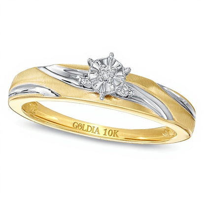 Diamond Accent Swirl Engagement Ring in 10K Gold