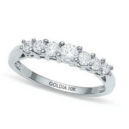 0.33 CT. TW Diamond Seven-Stone Band in 10K White Gold