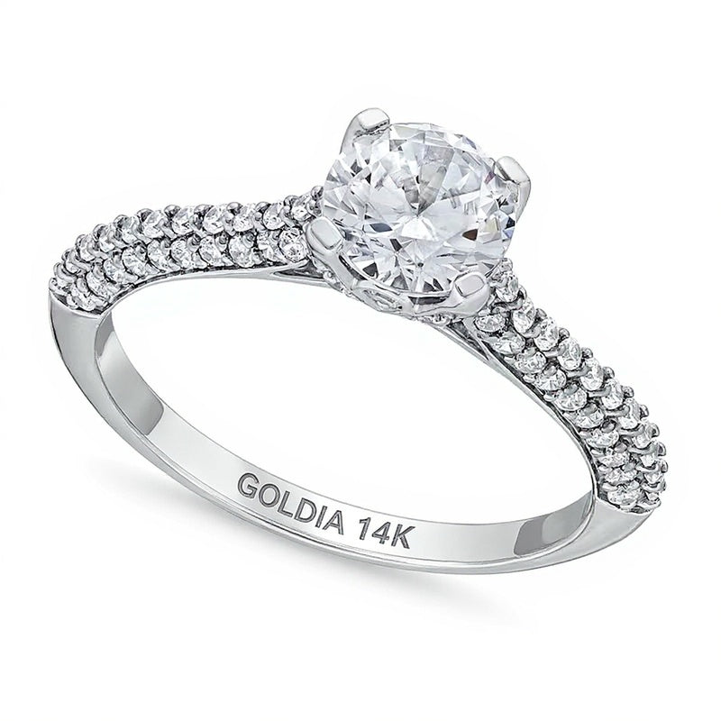 1.38 CT. TW Diamond Engagement Ring in 14K White Gold