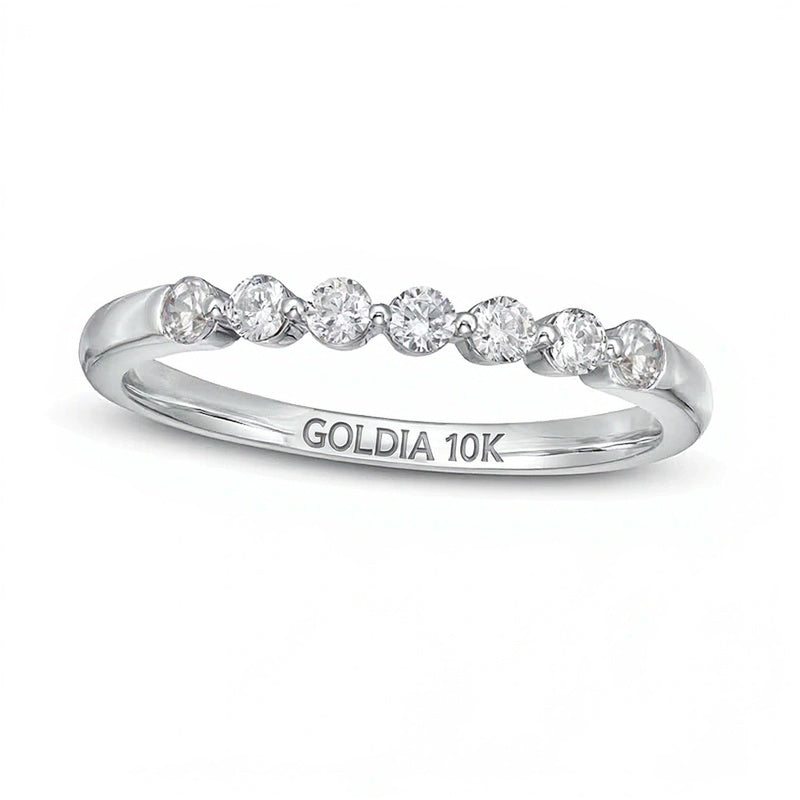 0.25 CT. TW Diamond Seven Stone Anniversary Band in 10K White Gold