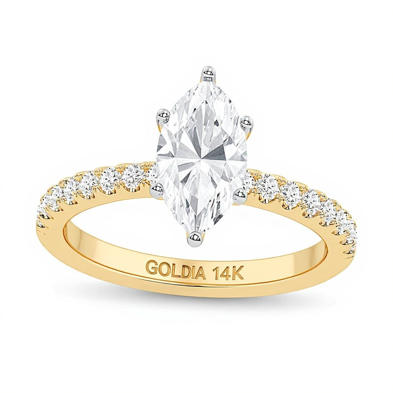 1.75 CT. TW Marquise-Cut Lab-Grown Diamond Engagement Ring in 14K Gold (F/VS2)