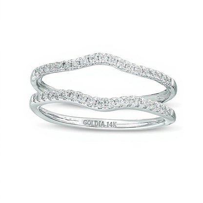 0.25 CT. TW Diamond Contour Solitaire Enhancer in 14K White Gold